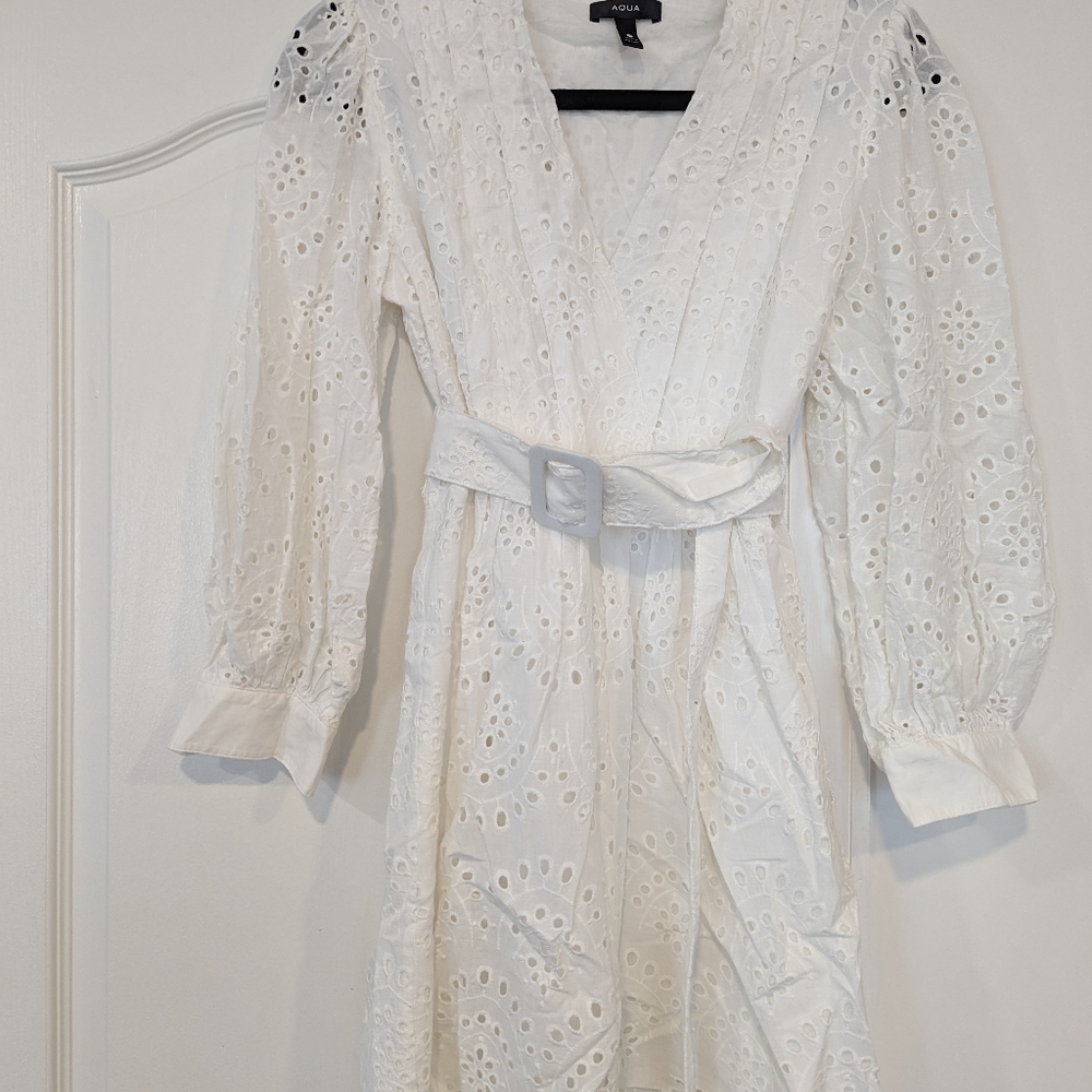 Aqua at Bloomingdale's white eyelet dress